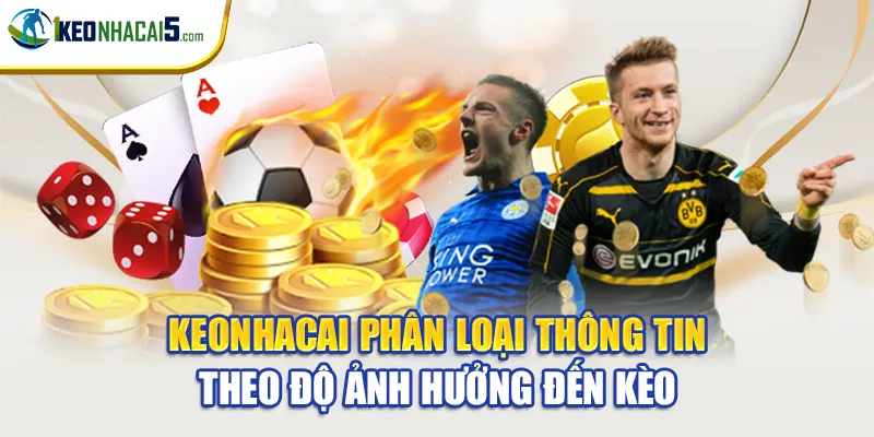 Keonhacai phân loại thông tin theo độ ảnh hưởng đến kèo